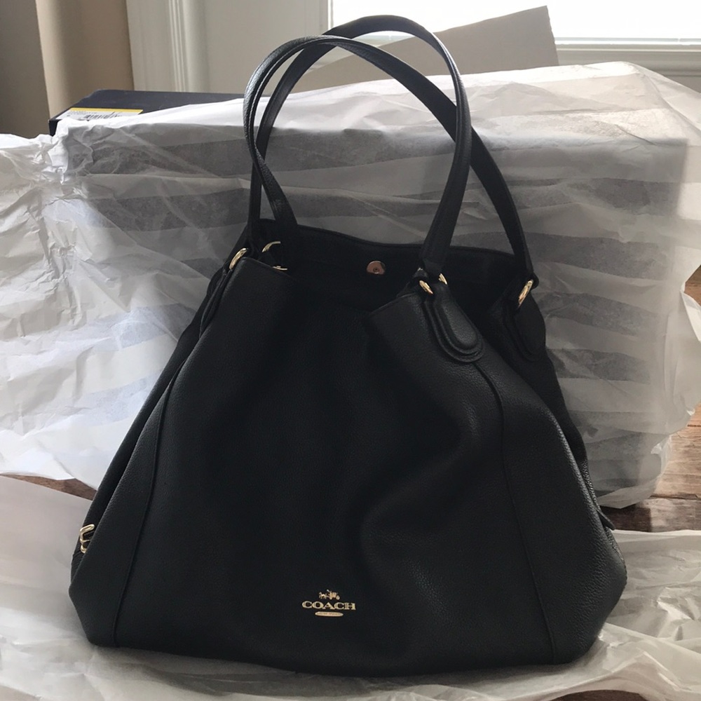 Coach black leather handbag - Edie shoulder bag